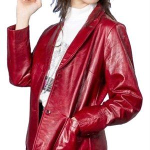 Gap Red M Women's Vintage 2000 Leather Jacket